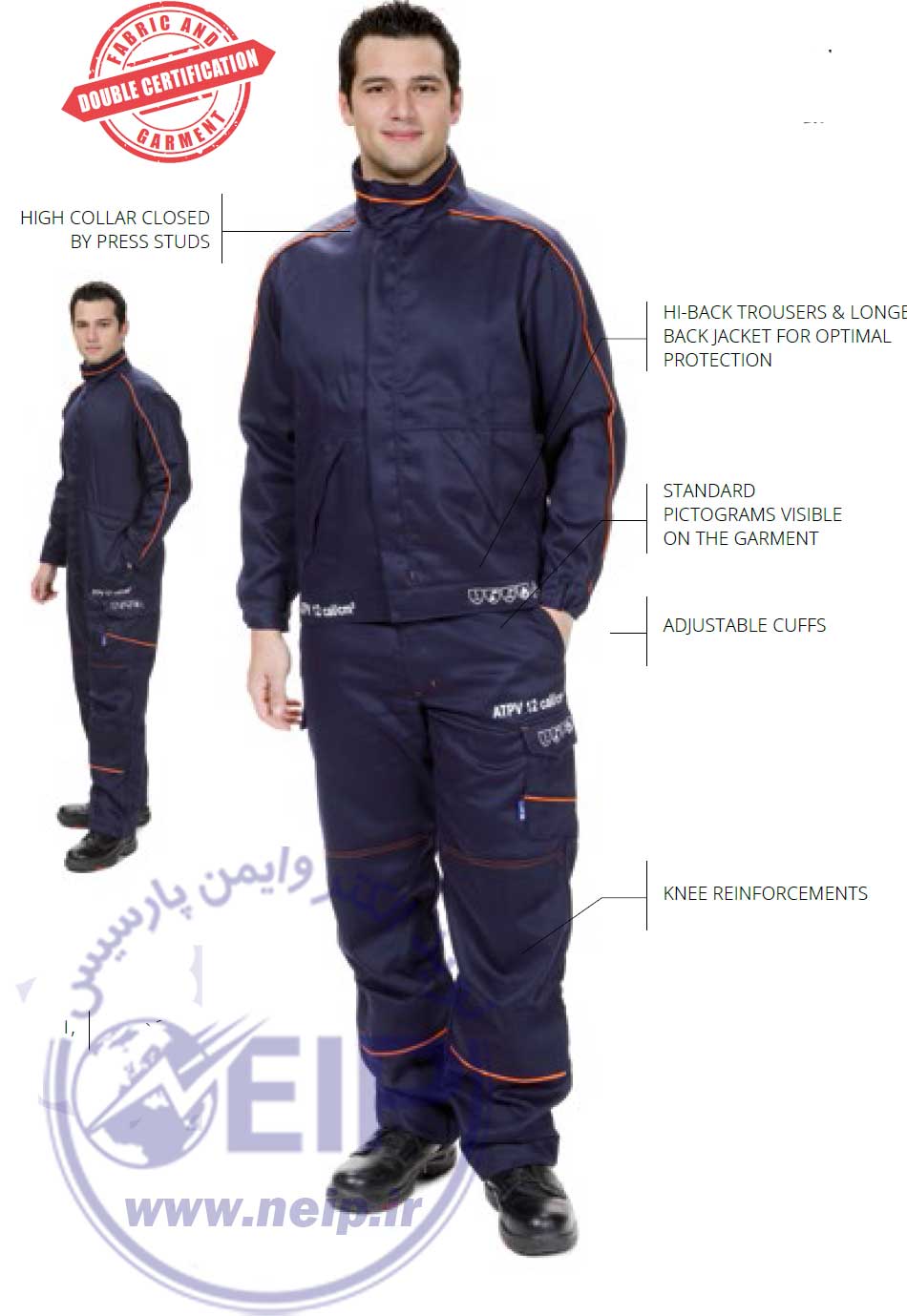 Arc flash Jacket and trousers 12 cal/cm²