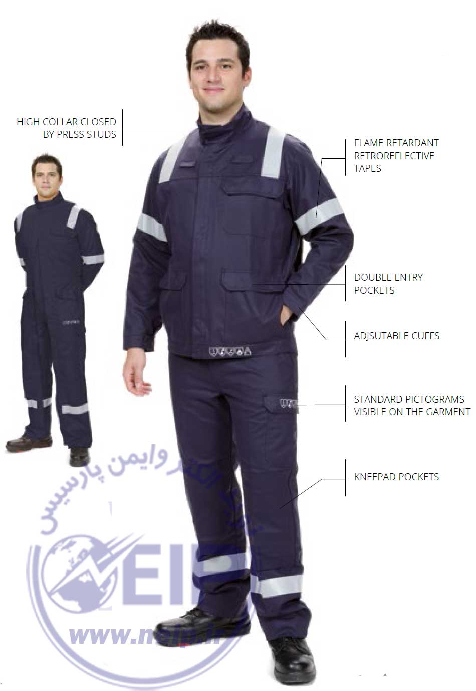 Arc flash Jacket and trousers 12 cal/cm²